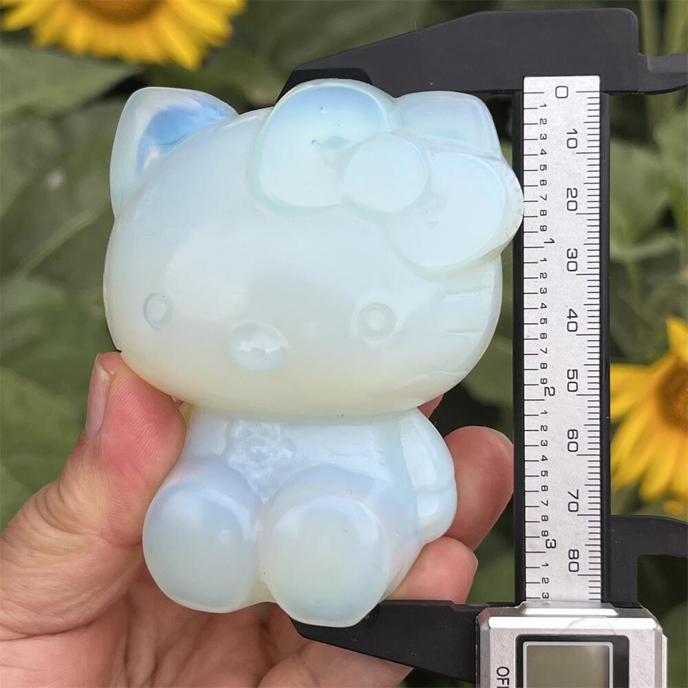 Art Craft Cat - ตุ๊กตาเฮลโลคิตตี้ ซานริโอ้ ขนาด 8.4 ซม. ทำจากโอปอลไลท์ควอตซ์