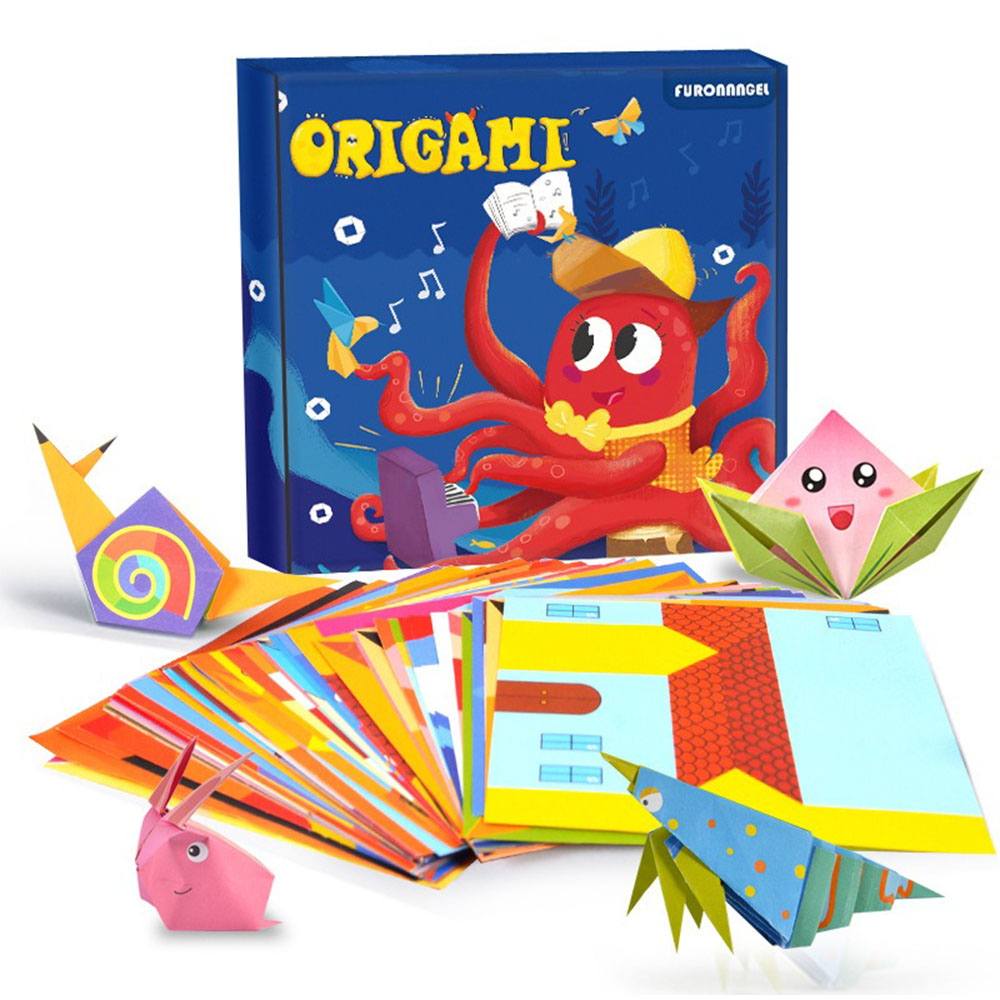Art Craft Books - ชุดอุปกรณ์พับกระดาษโอริกามิ 30/108 แผ่น พร้อมหนังสือแนะนำงานฝีมือ สำหรับงานศิลปะ DIY
