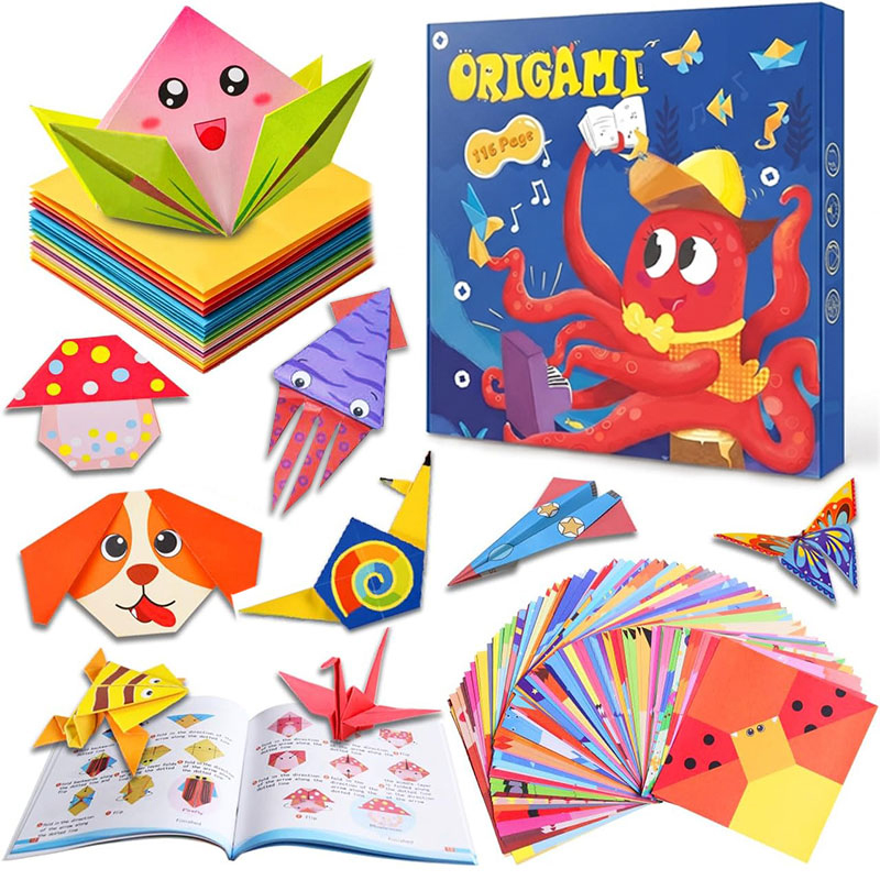 Art Craft Books - ชุดงานฝีมือกระดาษโอริกามิ หนังสือคู่มือ DIY อุปกรณ์งานศิลปะ ชุดกระดาษพับหลากสี โครงการ
