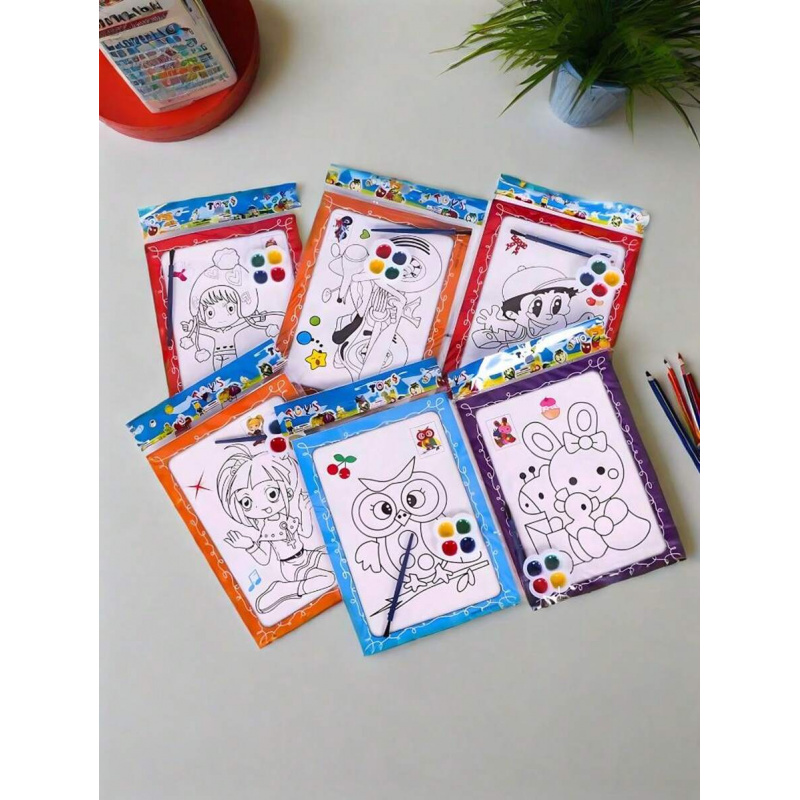 Art Craft Books - ชุดสมุดระบายสีภาพสีน้ำ (10 ชิ้น) - งานศิลปะและงานประดิษฐ์ DIY