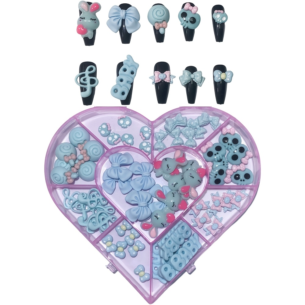 Art Craft Rose - BULK Supply 60PCS Kawaii การ์ตูนสีฟ้าสีม่วงสีชมพู Rose