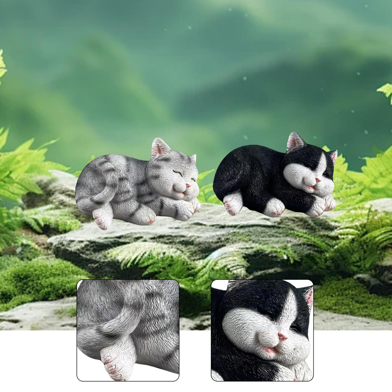 Art Craft Cat - รูปปั้นแมว ของตกแต่งสวน งานศิลปะสร้างสรรค์ ของประดับสนามหญ้า ของตกแต่งสวน สำหรับระเบียง