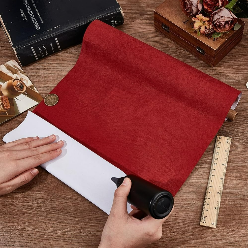 ผ้าหนังกลับสีแดงขนาด 51 x 11.8 - Art Craft Books บทวิจารณ์และราคา