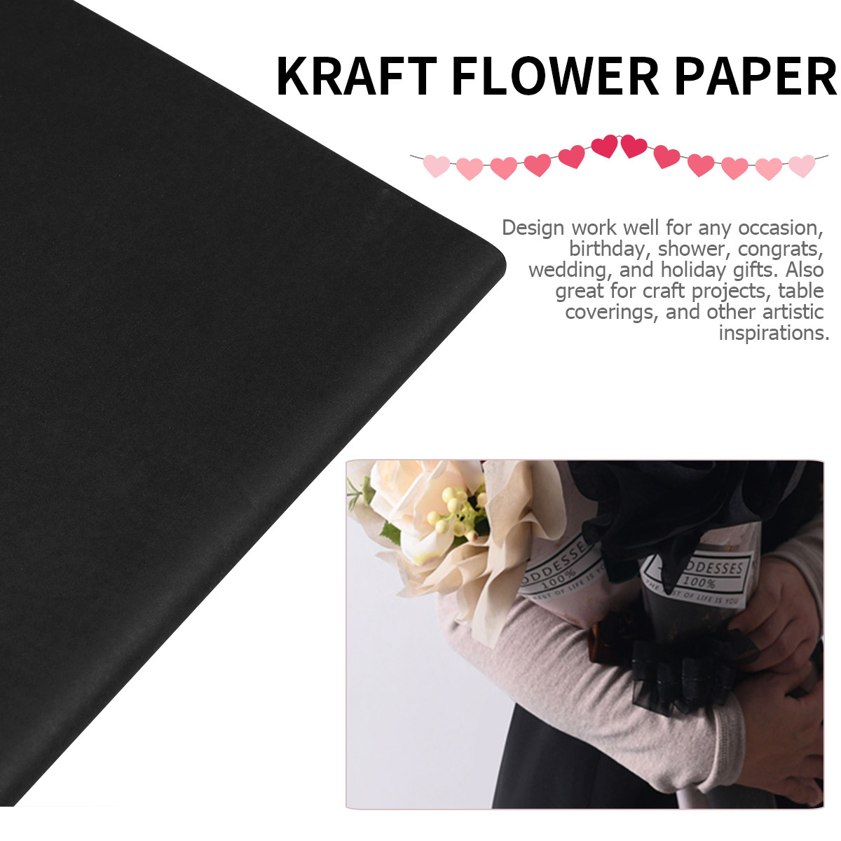 กระดาษห่อของขวัญสีดำหนา 20 แผ่ - Art Craft Books บทวิจารณ์และราคา