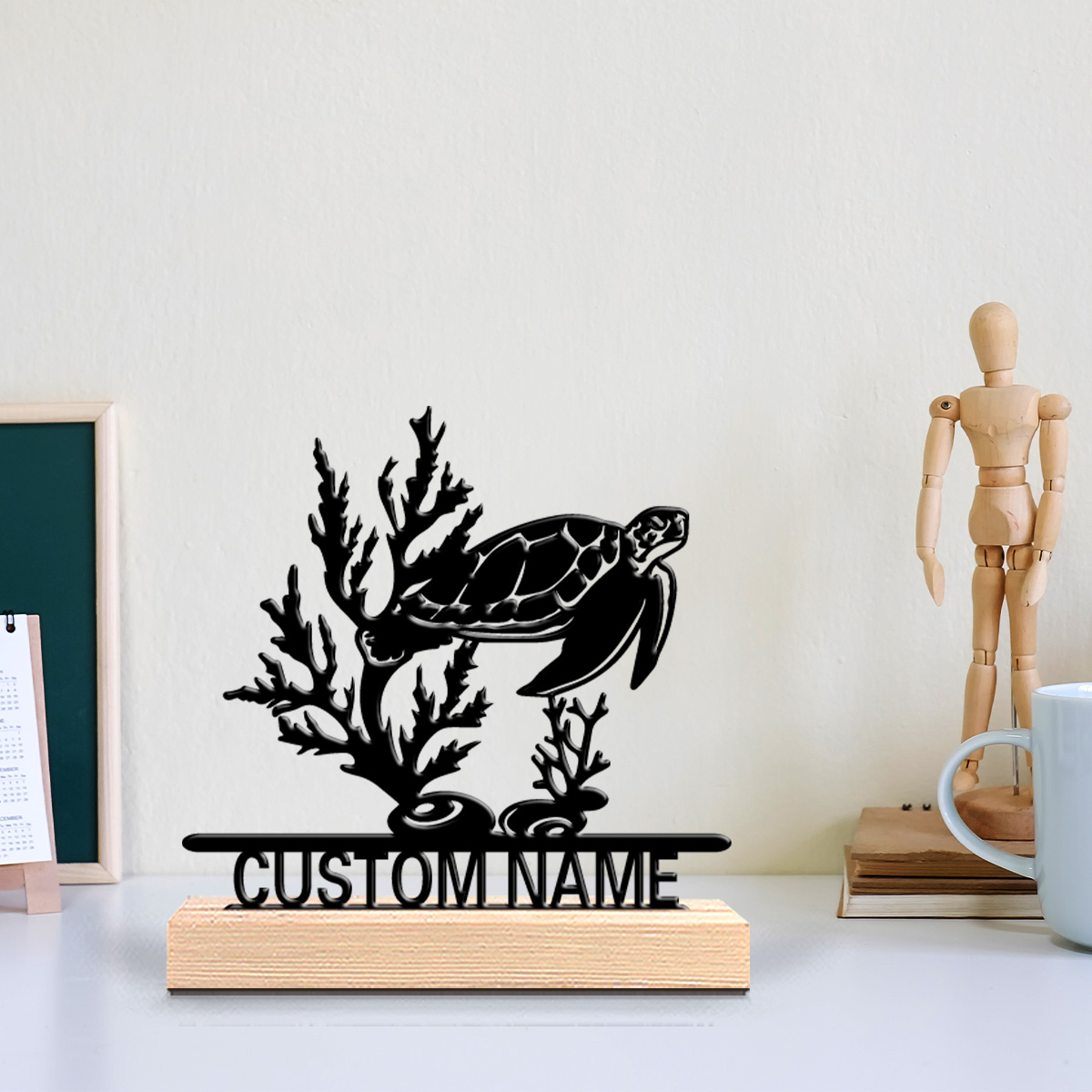 รูปปั้นเต่าทะเลนามธรรม 1 ชิ้น  - Art Craft Wood บทวิจารณ์และราคา