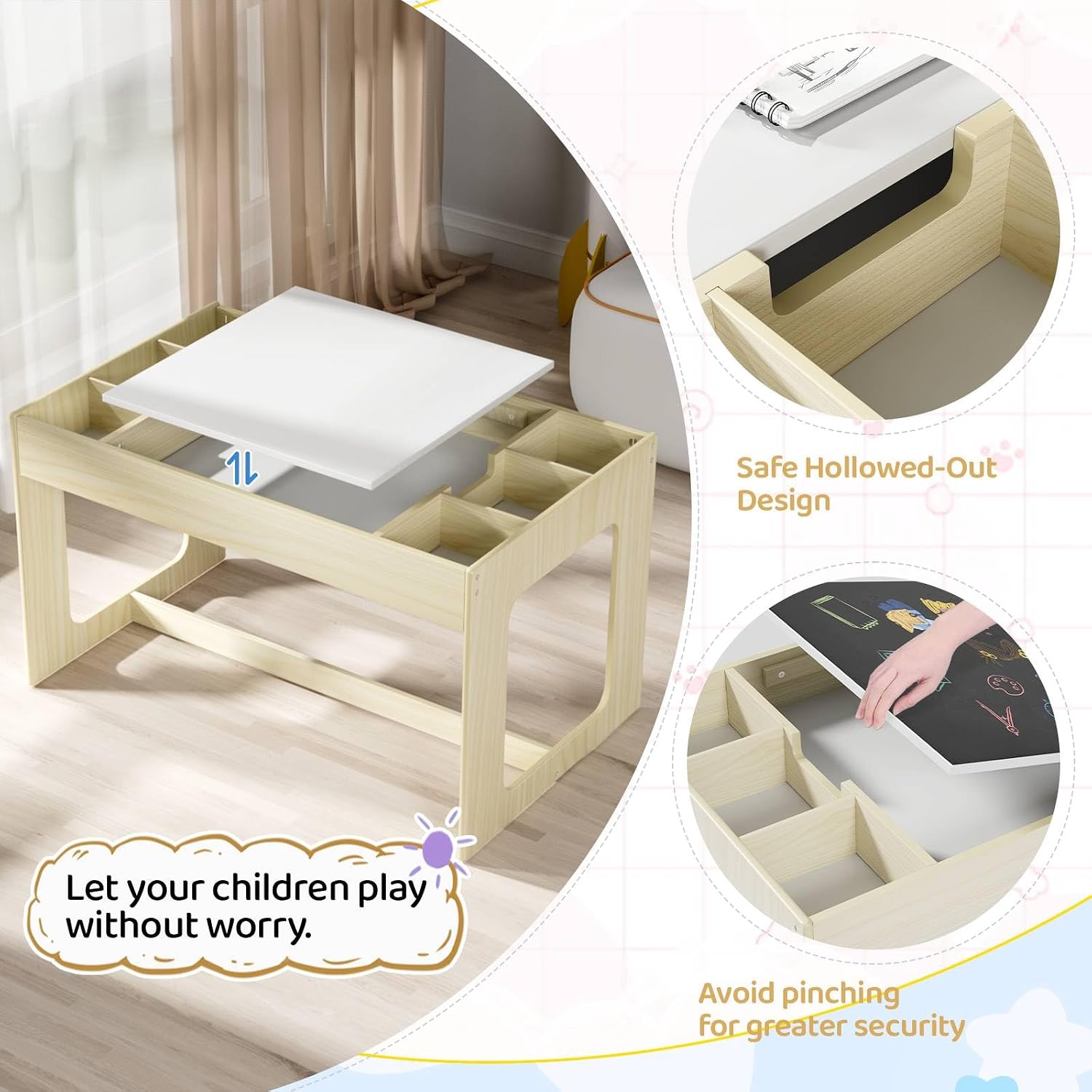 ชุดโต๊ะและเก้าอี้ศิลปะสำหรับเด - Art And Craft For Nursery บทวิจารณ์และราคา