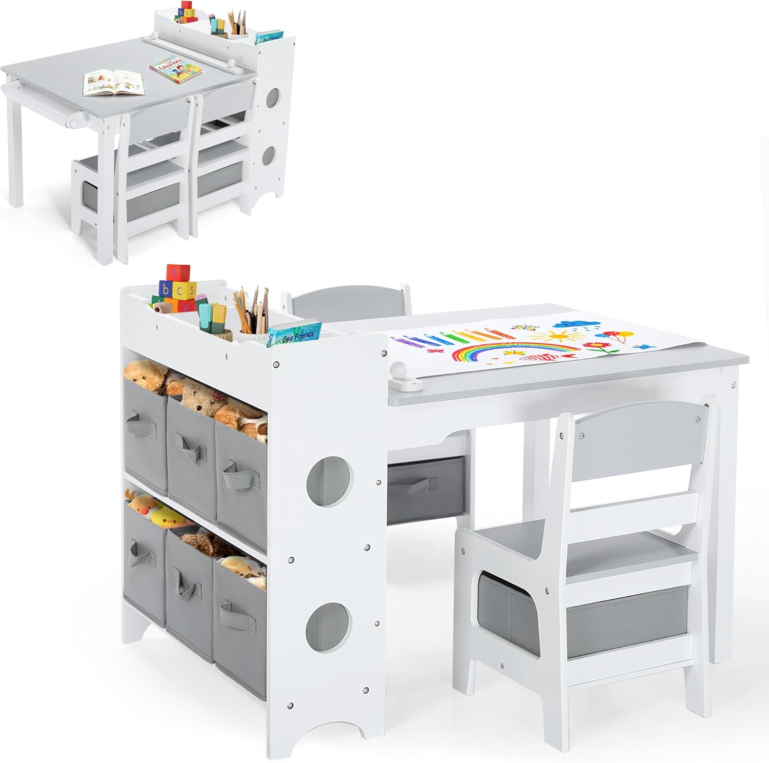 ชุดโต๊ะและเก้าอี้ศิลปะสำหรับเด - Art And Craft For Nursery บทวิจารณ์และราคา