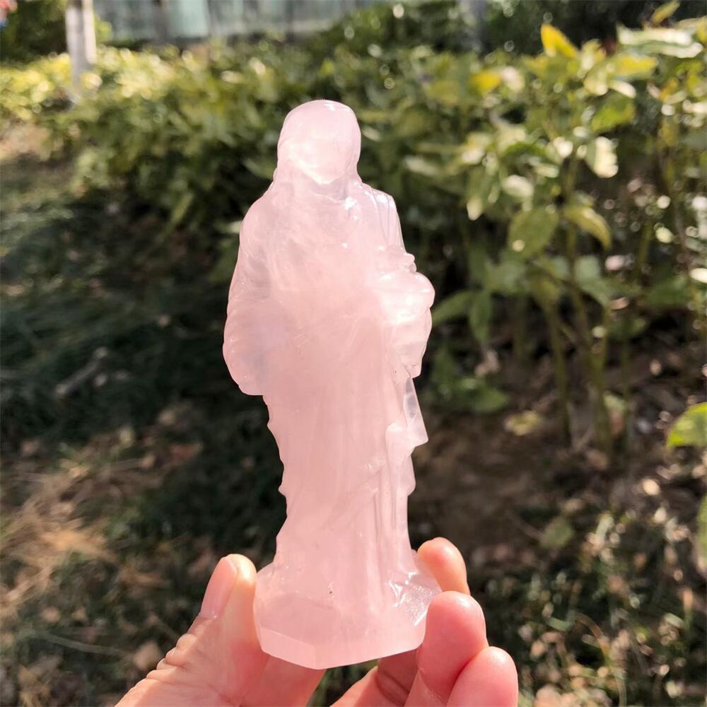 10 ซม.โรสควอตซ์พระเยซูแกะสลักร - Art Craft Rose บทวิจารณ์และราคา