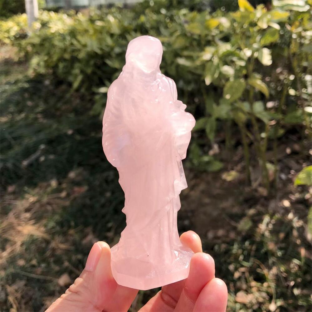 10 ซม.โรสควอตซ์พระเยซูแกะสลักร - Art Craft Rose บทวิจารณ์และราคา