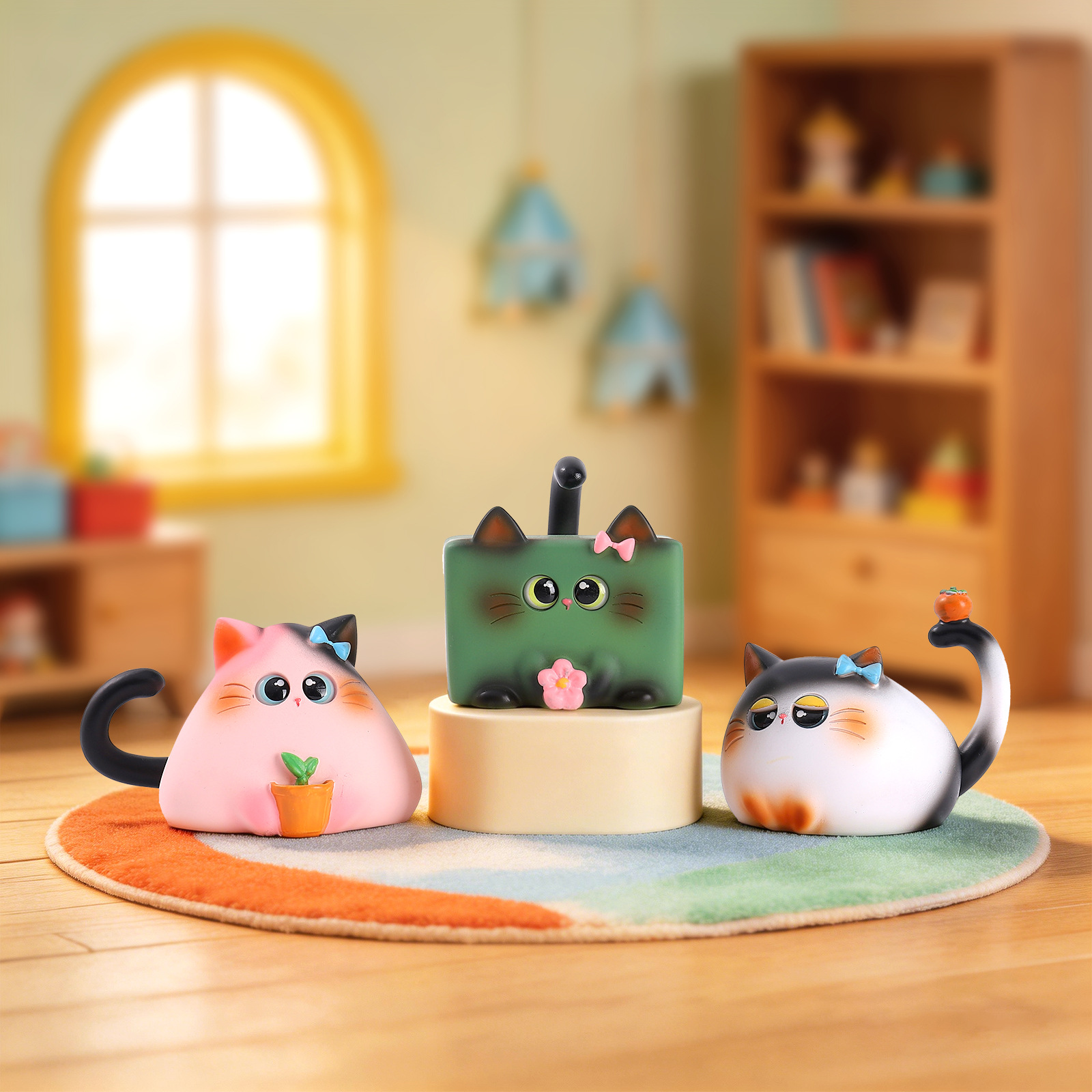 ฟิกเกอร์แมวแบบสุ่ม  งานเรซิ่น  - Art Craft Cat บทวิจารณ์และราคา