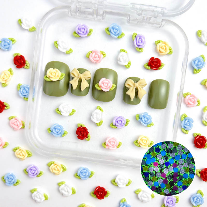 30PCS เรซิ่น Rose ตกแต่งเล็บ M - Art Craft Rose บทวิจารณ์และราคา
