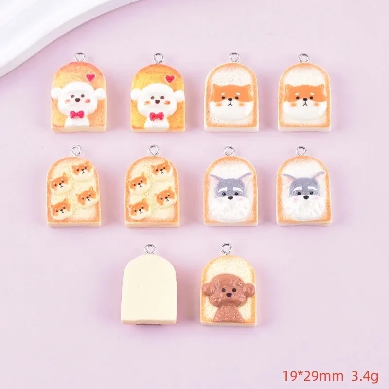 จี้เรซิ่นรูปสุนัขขนมปังปิ้งน่า - Art Craft Party บทวิจารณ์และราคา