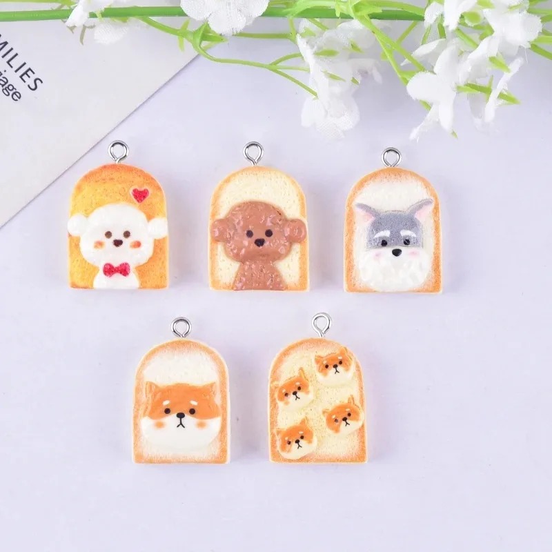 จี้เรซิ่นรูปสุนัขขนมปังปิ้งน่า - Art Craft Party บทวิจารณ์และราคา