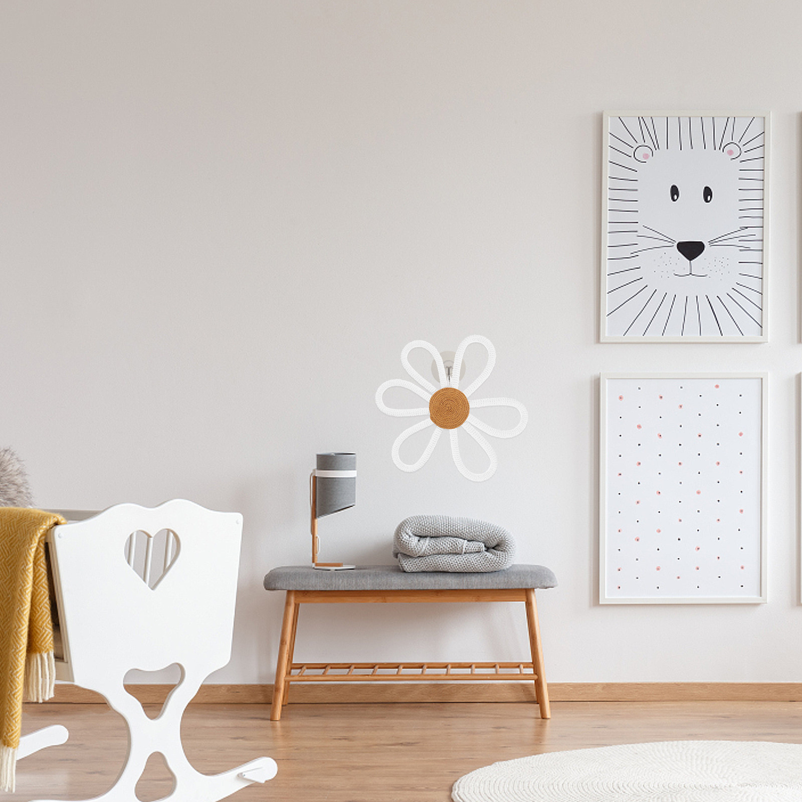 ของตกแต่งผนังลายดอกเดซี่แบบถัก - Art And Craft For Nursery บทวิจารณ์และราคา