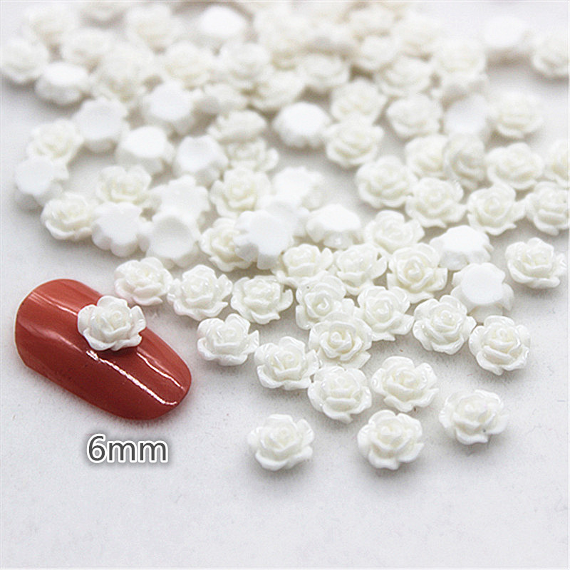 100pcs 6mm เรซิ่น MINI Rose ดอ - Art Craft Rose บทวิจารณ์และราคา