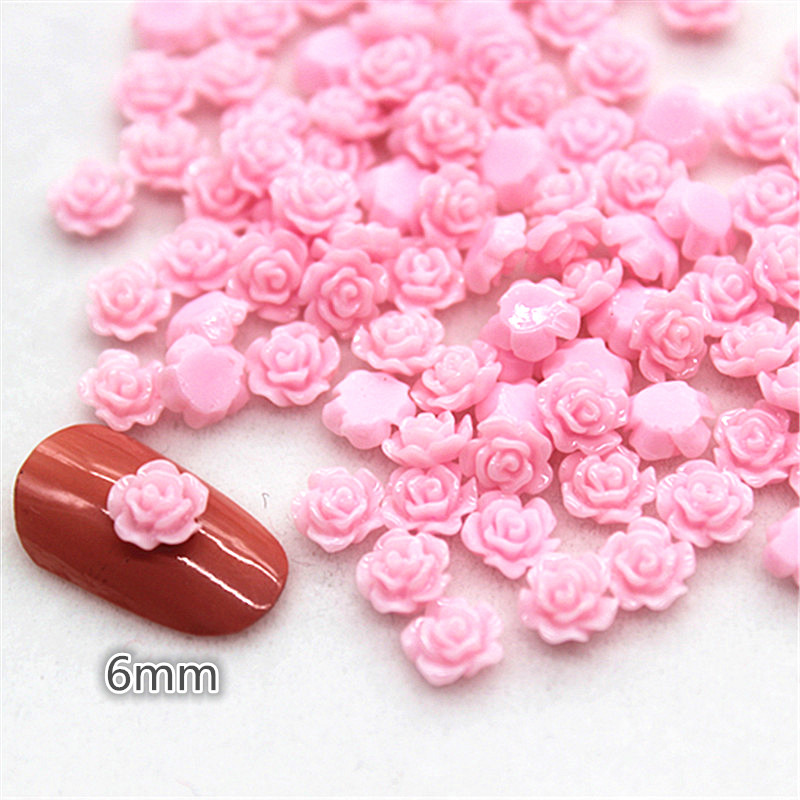 100pcs 6mm เรซิ่น MINI Rose ดอ - Art Craft Rose บทวิจารณ์และราคา