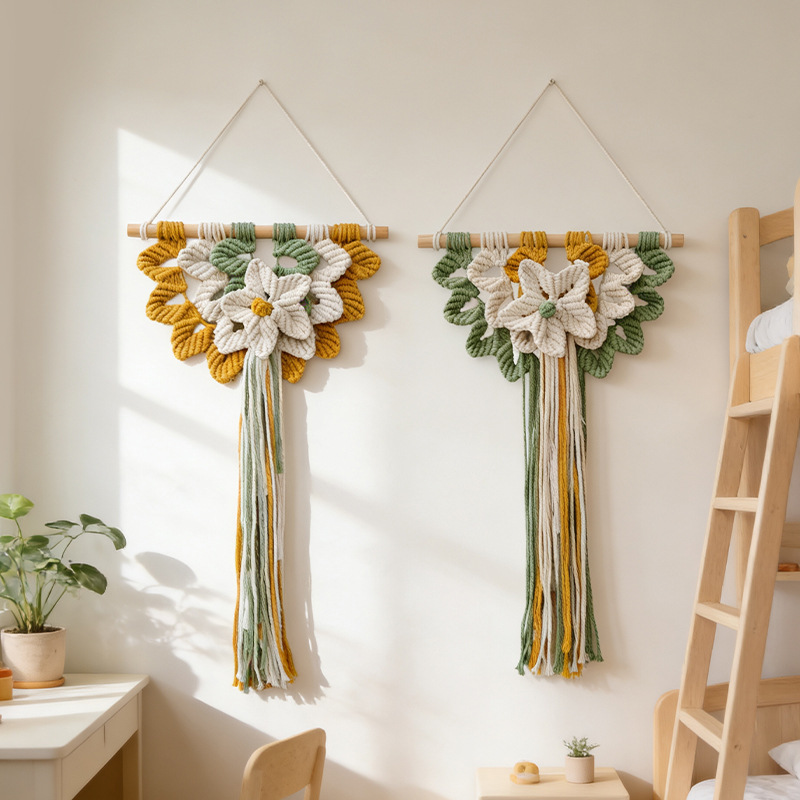 ผ้าแขวนผนังลายเรขาคณิตสไตล์โบโ - Art And Craft For Nursery บทวิจารณ์และราคา