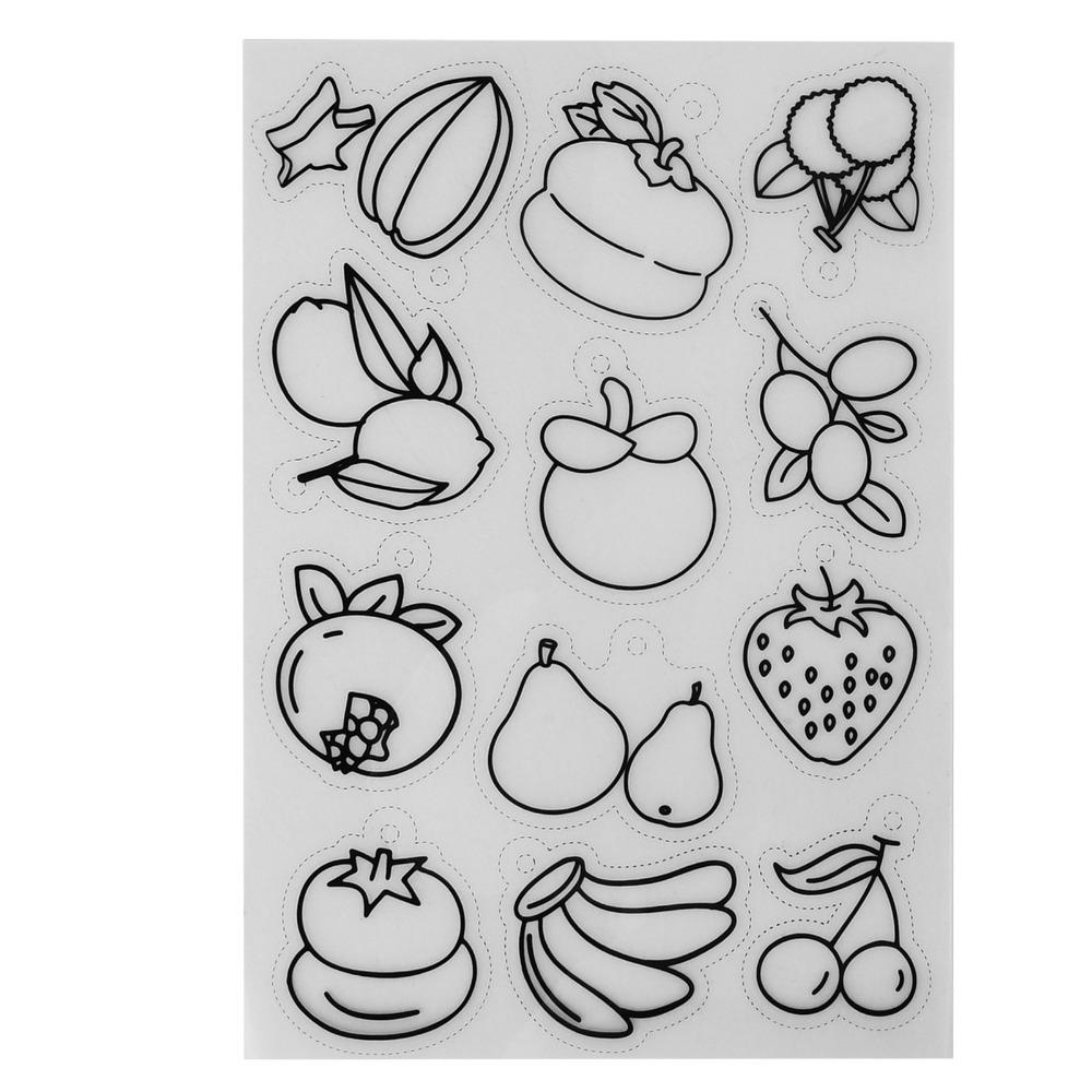แผ่นหดรัดรูปลายผลไม้และผัก 8 ช - Art And Craft Vegetable บทวิจารณ์และราคา