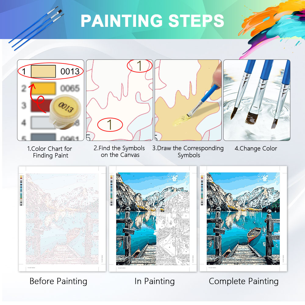 ภาพวาดระบายสีตามตัวเลขสำหรับผู - Art Craft Rose บทวิจารณ์และราคา