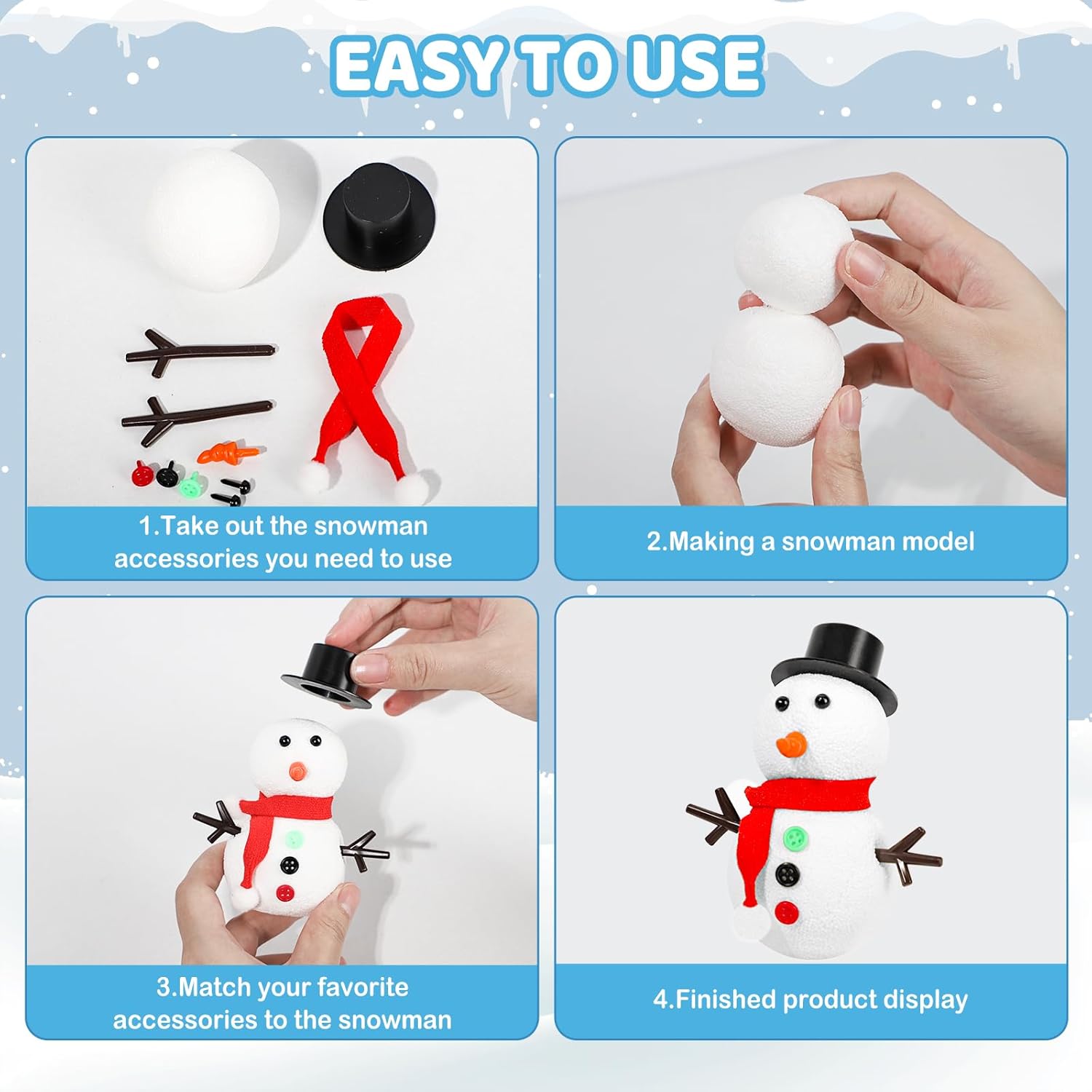 12 DIY Snowman ชุดของเล่น,คริส - Art Craft Upholstery บทวิจารณ์และราคา