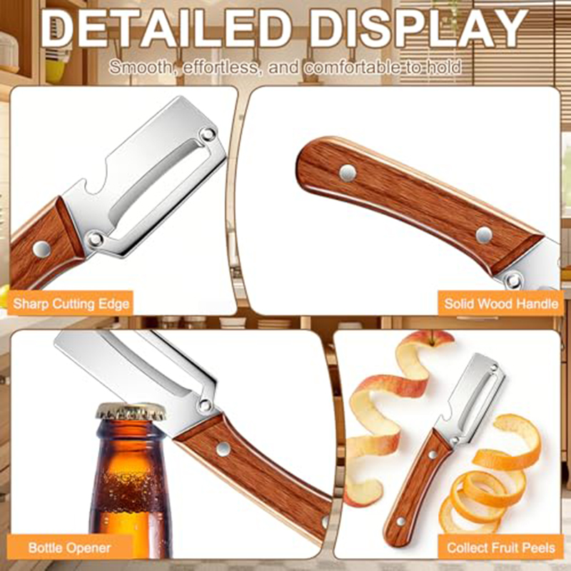 ที่ปอกผักสแตนเลสพร้อมด้ามไม้ ส - Art Craft Wood บทวิจารณ์และราคา