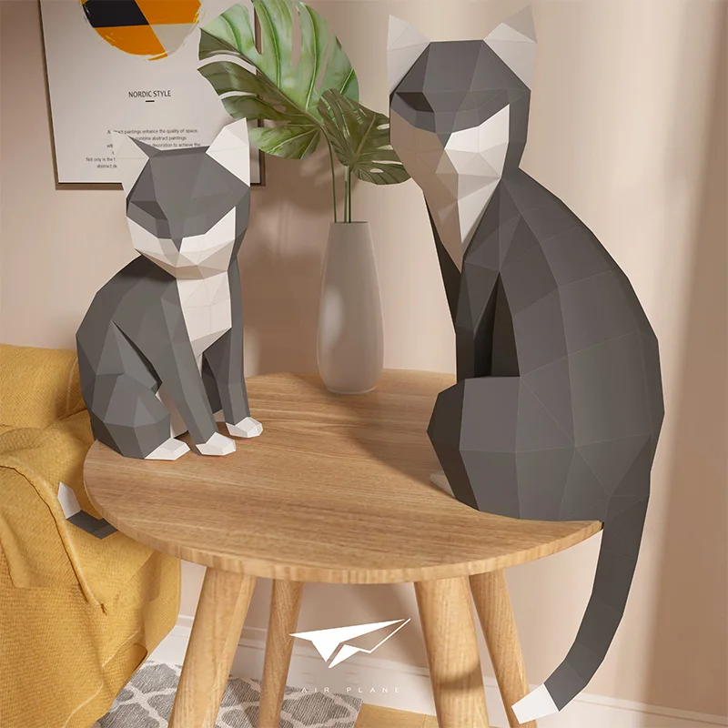 1 คู่คนรักแมวสัตว์ตกแต่งบ้าน O - Art Craft Cat บทวิจารณ์และราคา
