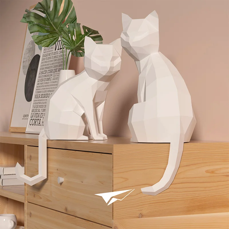 1 คู่คนรักแมวสัตว์ตกแต่งบ้าน O - Art Craft Cat บทวิจารณ์และราคา