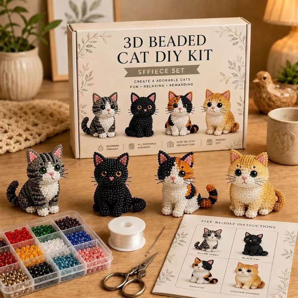 ชุดงานฝีมือปักลูกปัดรูปสัตว์ D - Art Craft Cat บทวิจารณ์และราคา