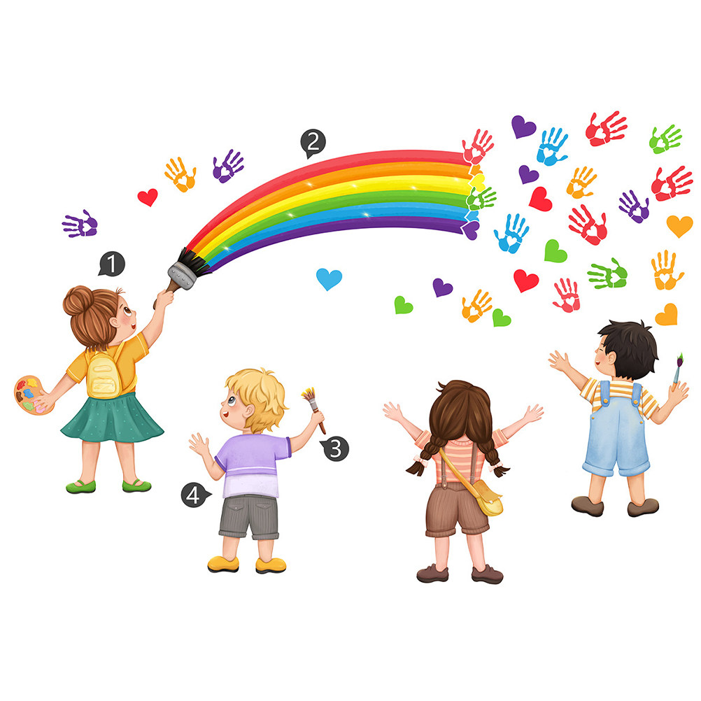 สติ๊กเกอร์ติดผนัง DIY ลายสายรุ - Art And Craft For Nursery บทวิจารณ์และราคา