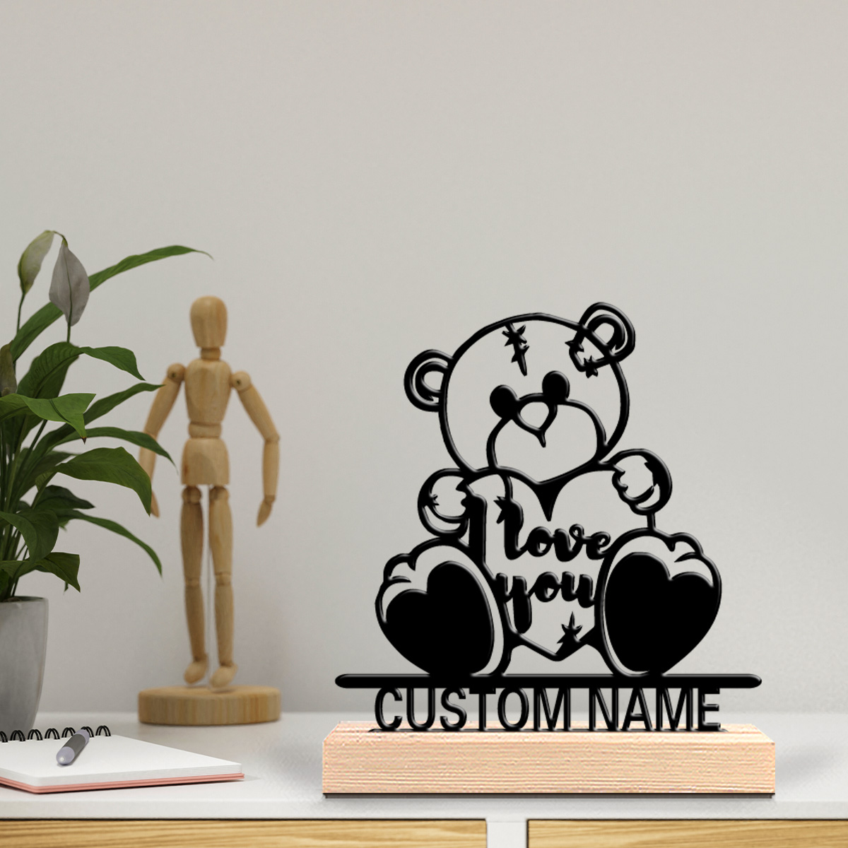 ของตกแต่งโลหะรูปปั้นรูปหัวใจ 1 - Art Craft Wood บทวิจารณ์และราคา