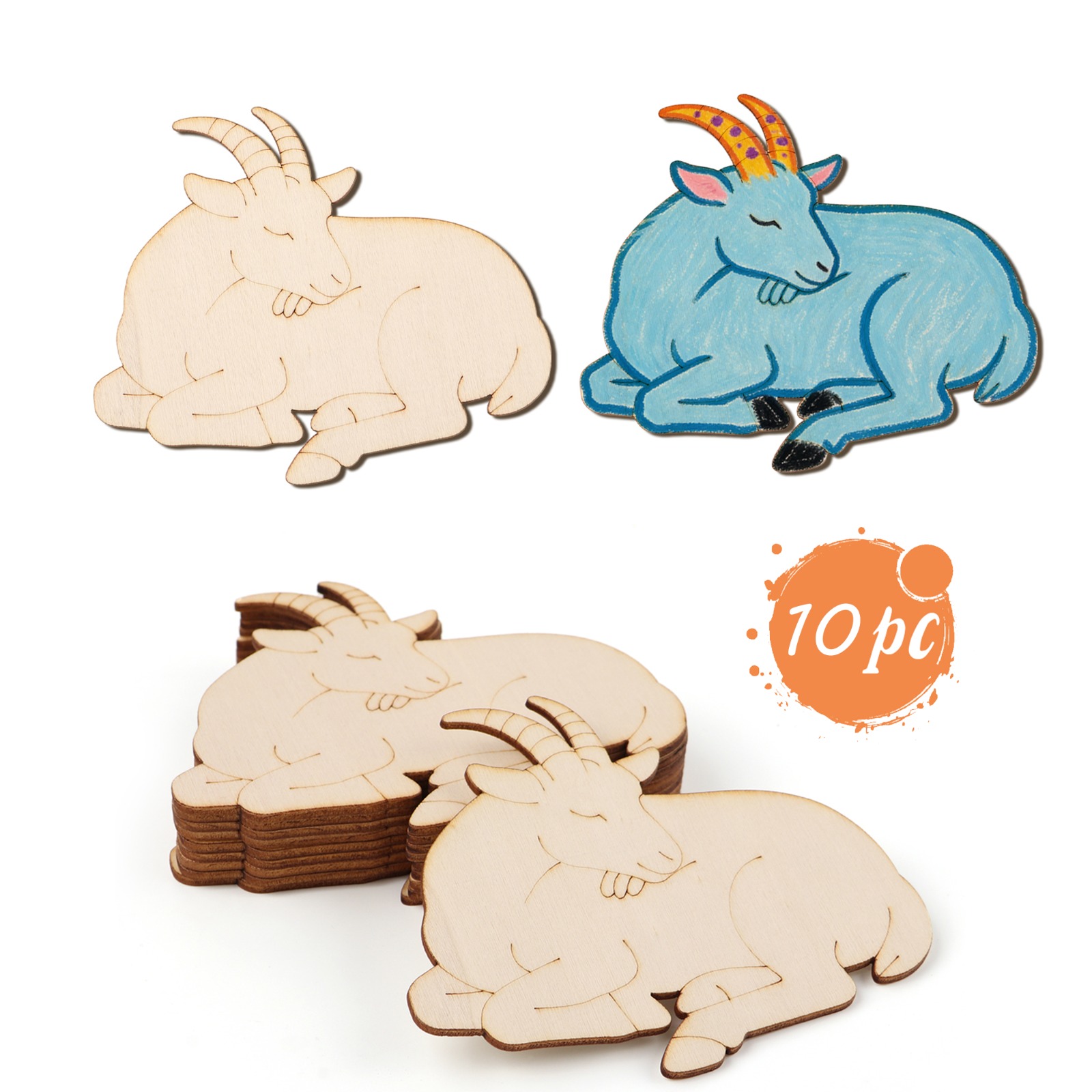 ชุดงานฝีมือไม้แกะสลักรูปแกะ 10 - Art Craft Wood บทวิจารณ์และราคา
