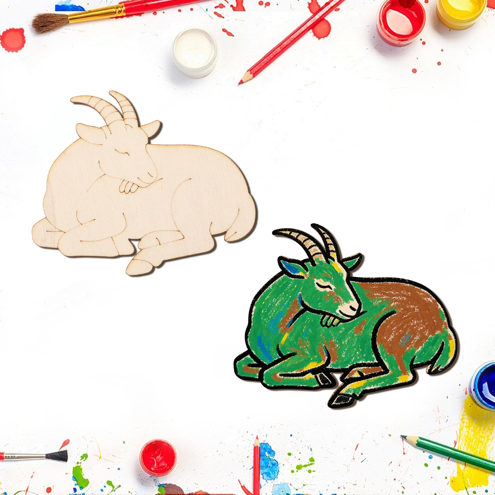 ชุดงานฝีมือไม้แกะสลักรูปแกะ 10 - Art Craft Wood บทวิจารณ์และราคา