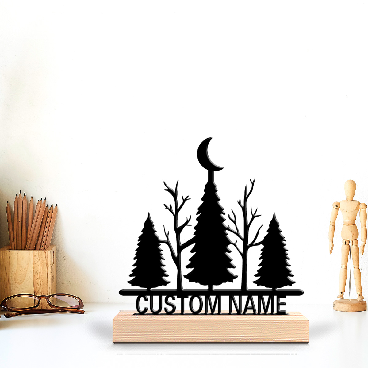 1 ชิ้น รูปปั้นโลหะต้นไม้พระจัน - Art Craft Wood บทวิจารณ์และราคา