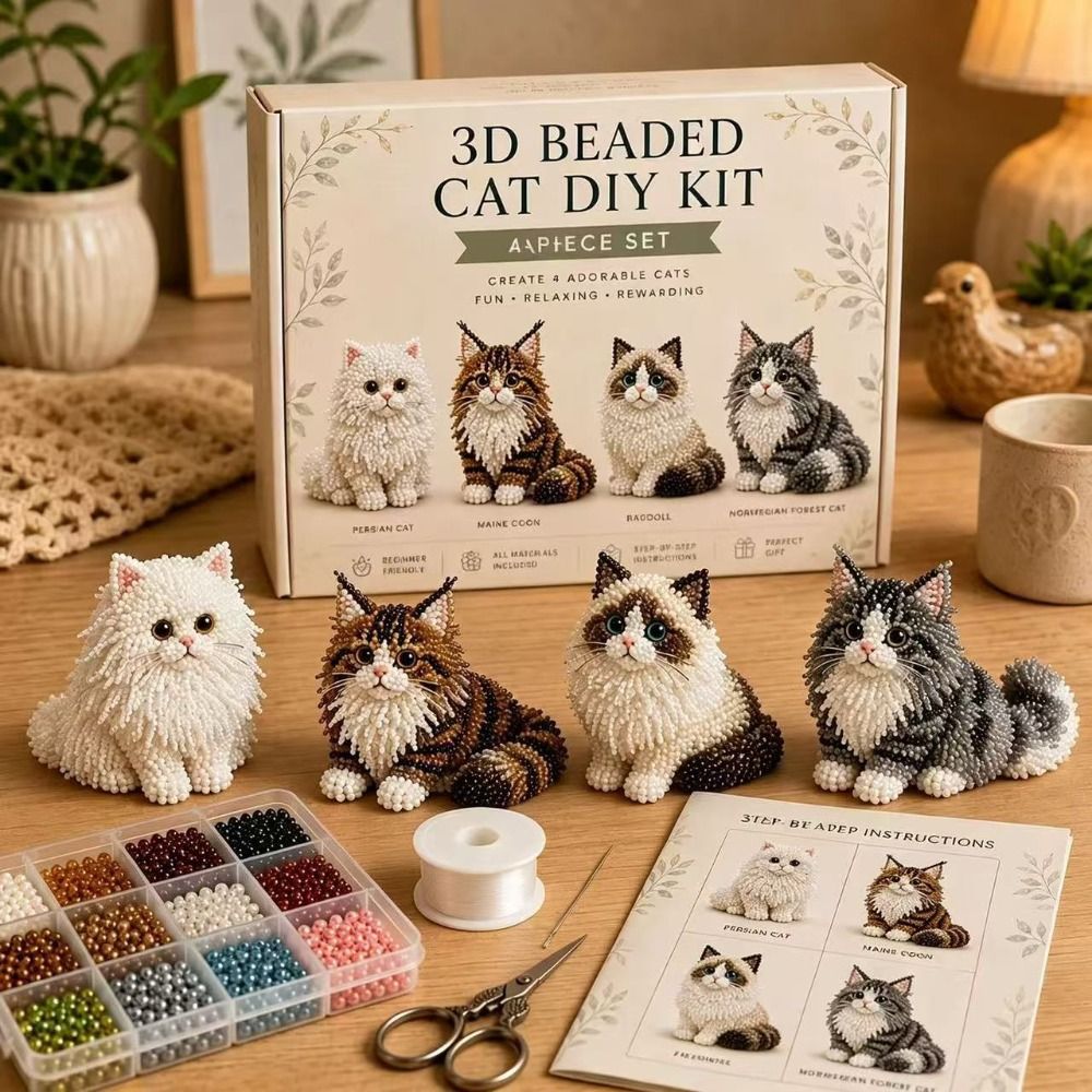 ชุดงานฝีมือปักลูกปัดรูปสัตว์ D - Art Craft Cat บทวิจารณ์และราคา