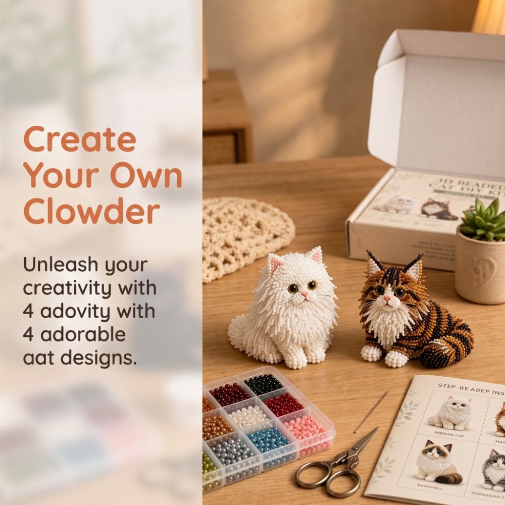 ชุดงานฝีมือปักลูกปัดรูปสัตว์ D - Art Craft Cat บทวิจารณ์และราคา